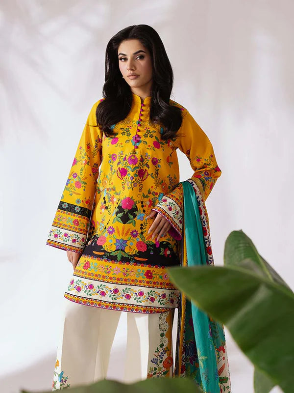 CoCo Premium 3Pcs Lawn With Digital Printed Shirt And Trouser 001026