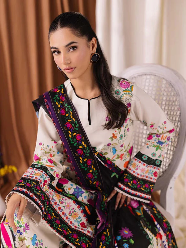 CoCo Premium 3Pcs Lawn With Digital Printed Shirt And Trouser 001031