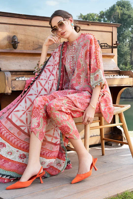 3 Piece Unstitched Embroidered Lawn Suit | MPT-2513-A