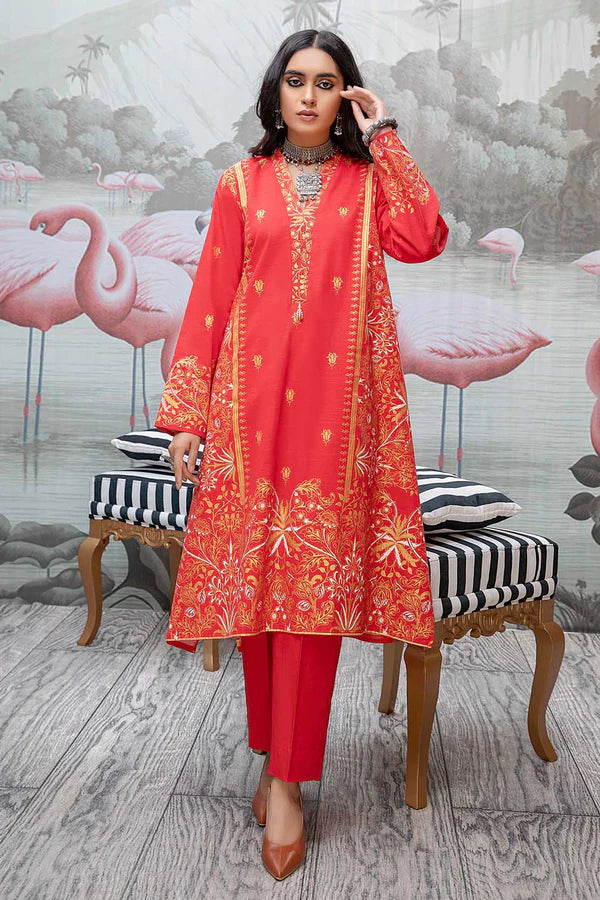 So Kamal Ready-to-Wear Embroidered Khaddar Shirt DPW-1703