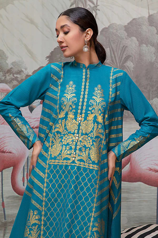 So Kamal Ready-to-Wear Embroidered Khaddar Shirt DPW-1705
