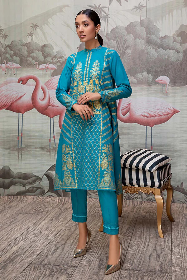 So Kamal Ready-to-Wear Embroidered Khaddar Shirt DPW-1705