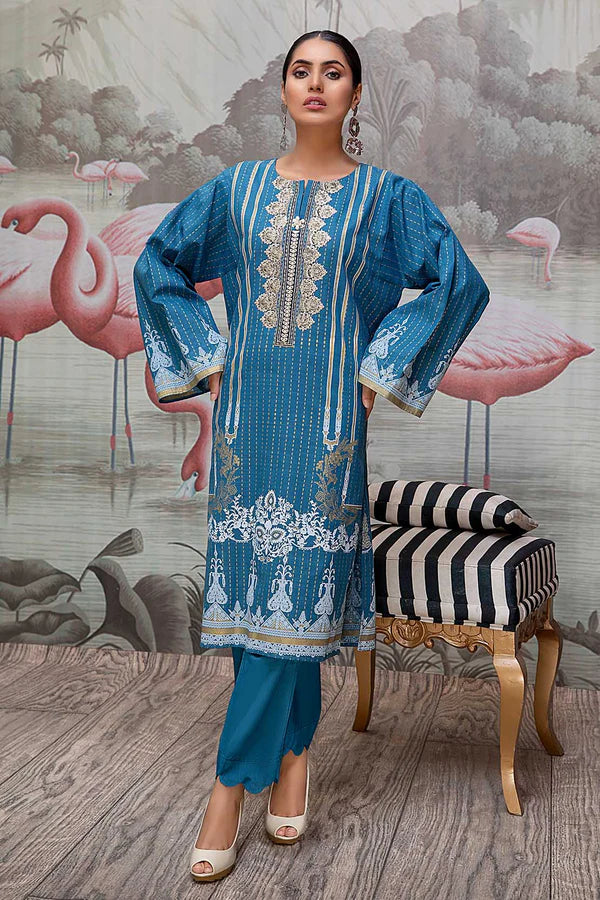 So Kamal Ready-to-Wear Embroidered Khaddar Shirt DPW-1711