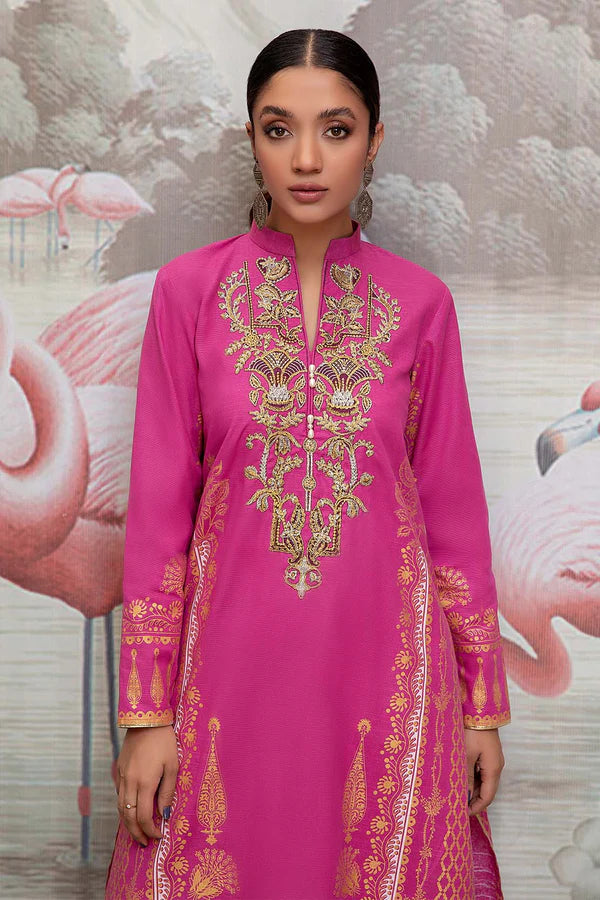 So Kamal Ready-to-Wear Embroidered Khaddar Shirt DPW-1712