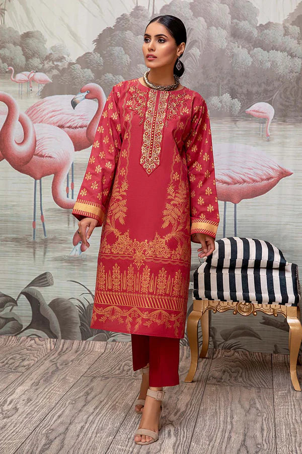 So Kamal Ready-to-Wear Embroidered Khaddar Shirt DPW-1715