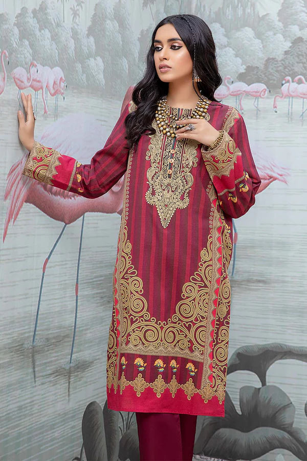 So Kamal Ready-to-Wear Embroidered Khaddar Shirt DPW-1716