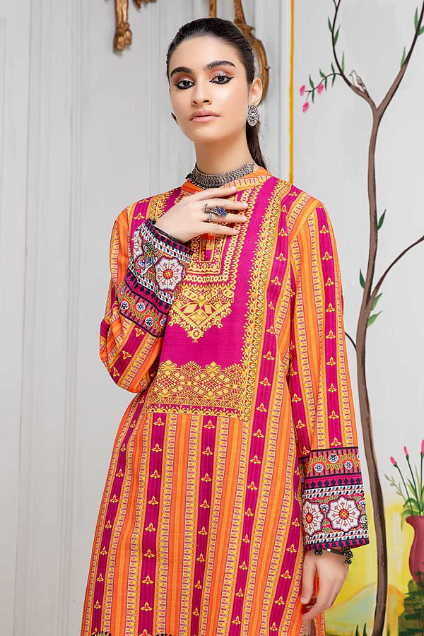 So kamal Stitched Khaddar Shirt Trouser 2PC DPW-1729Embroidered