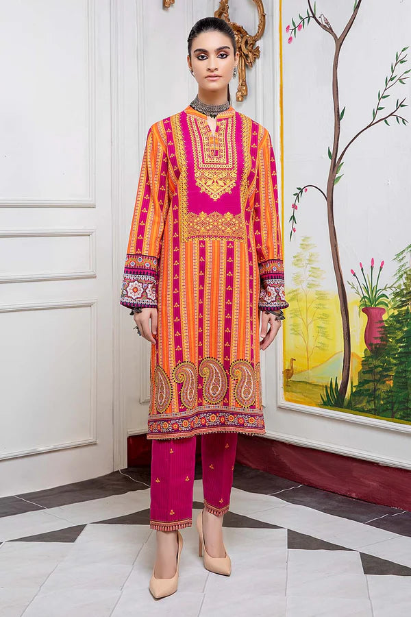 So kamal Stitched Khaddar Shirt Trouser 2PC DPW-1729Embroidered