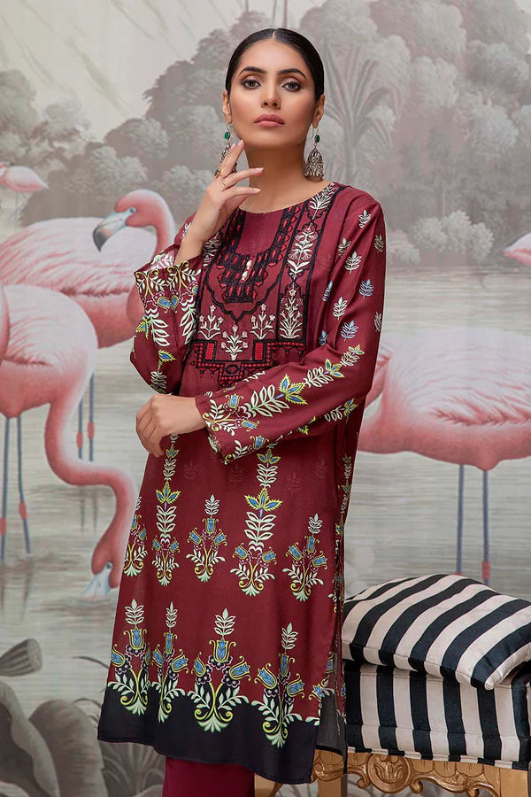So Kamal Linen Embroidered Stitched Luxury Shirt Ready to Wear DPW-1746