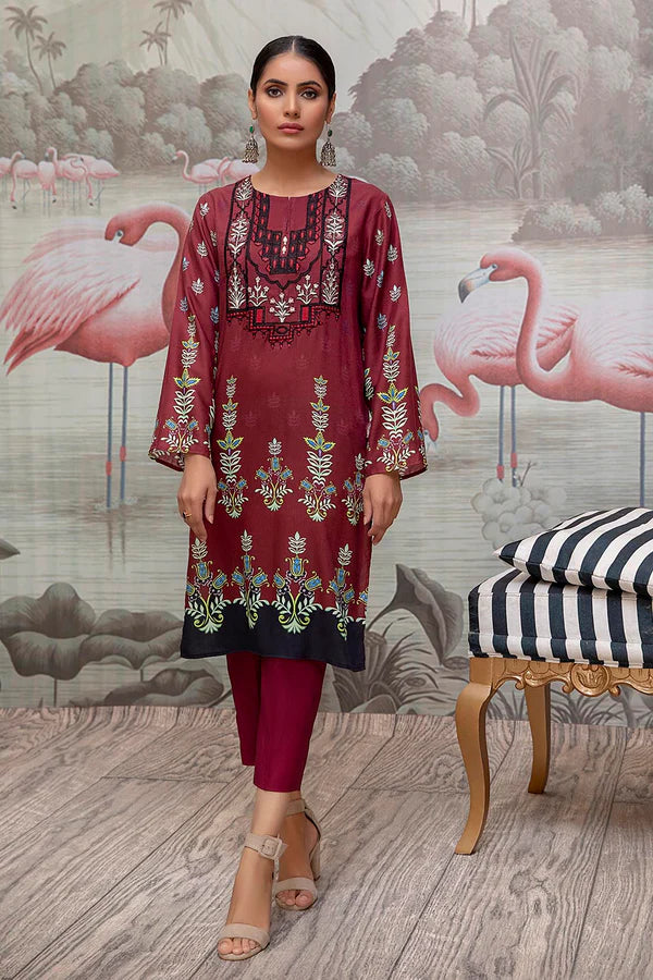 So Kamal Linen Embroidered Stitched Luxury Shirt Ready to Wear DPW-1746