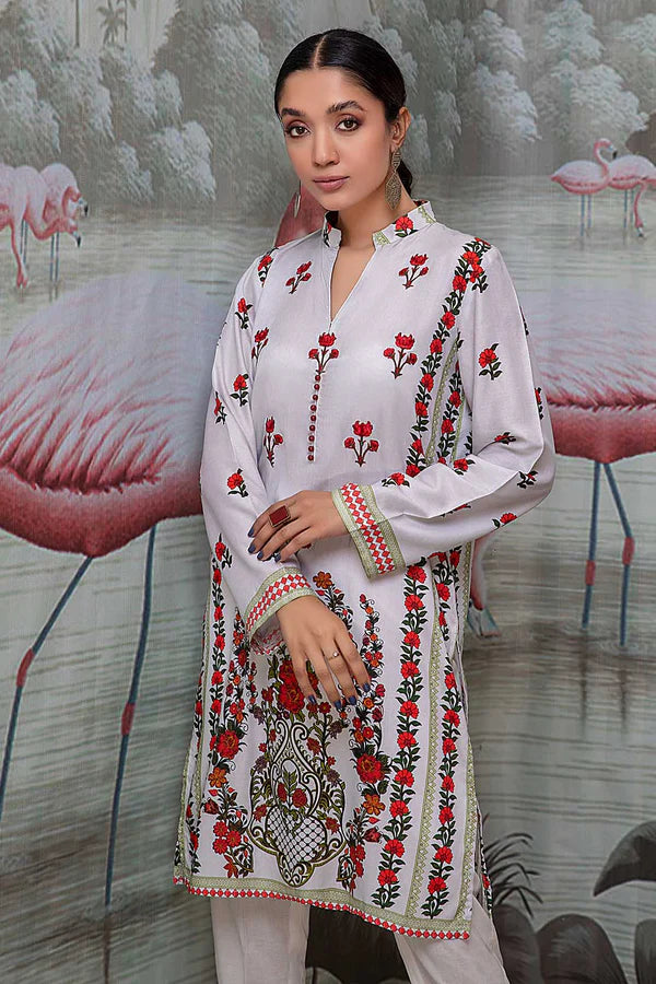 So Kamal Linen Embroidered Stitched Luxury Shirt Ready to Wear DPW-1749