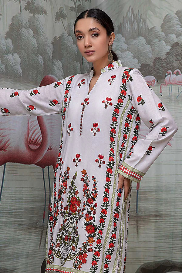 So Kamal Linen Embroidered Stitched Luxury Shirt Ready to Wear DPW-1749