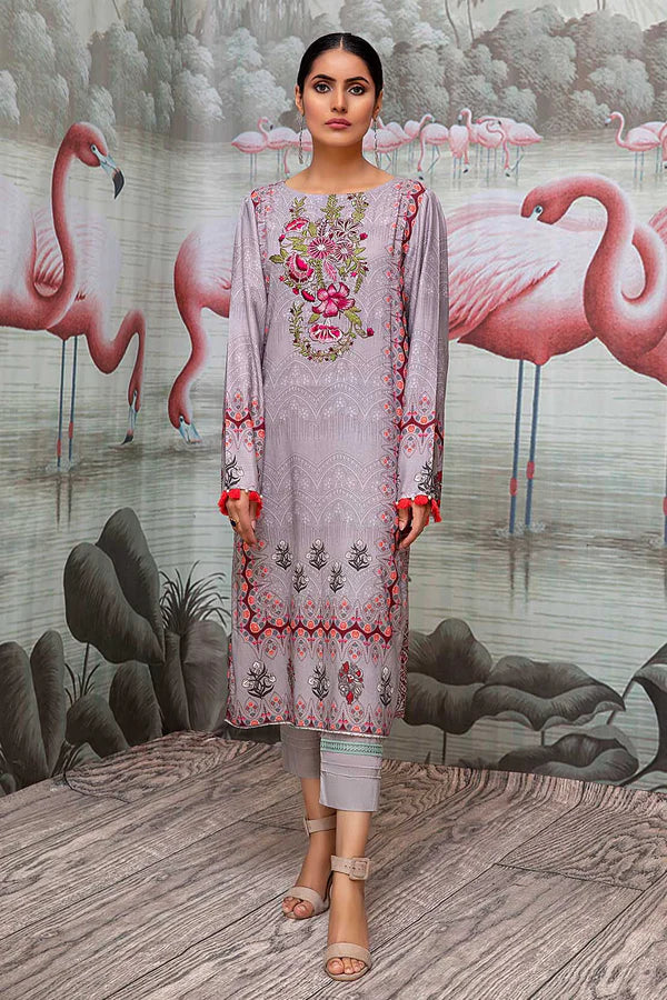 So Kamal Linen Embroidered Stitched Luxury Shirt Ready to Wear DPW-1750