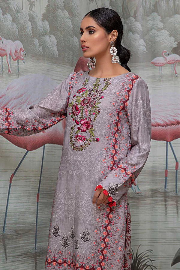 So Kamal Linen Embroidered Stitched Luxury Shirt Ready to Wear DPW-1750
