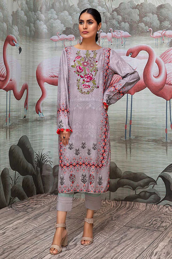 So Kamal Linen Embroidered Stitched Luxury Shirt Ready to Wear DPW-1750