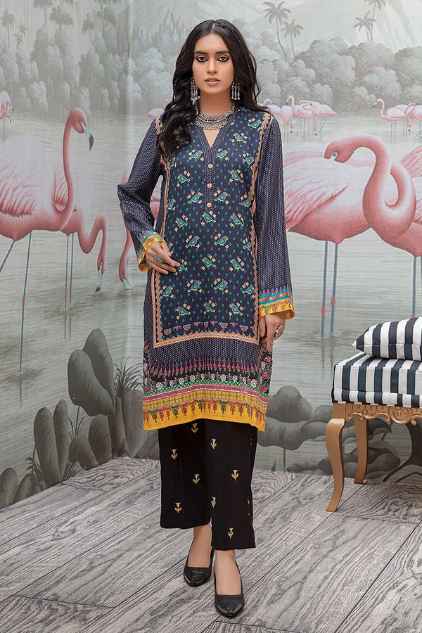 So Kamal Linen Embroidered Stitched Luxury Shirt Ready to Wear DPW-1755