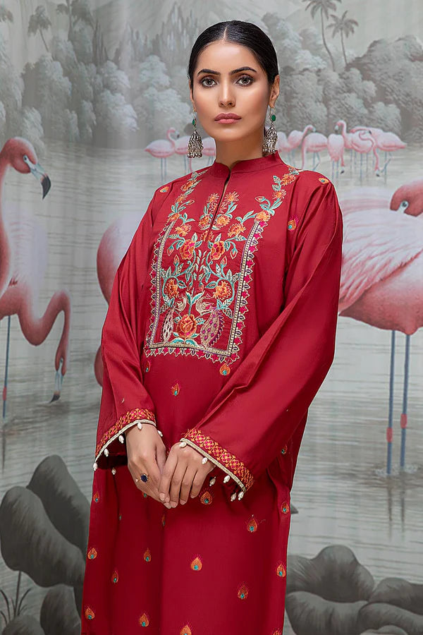 So Kamal Linen Embroidered Stitched Luxury Shirt Ready to Wear DPW-1763