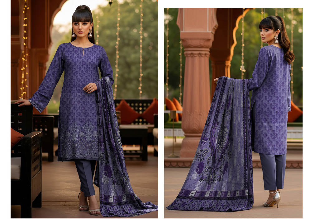 Tayyab Noor Embroidered Lawn 3-Piece Suit -Air jet Superior Lawn 001247