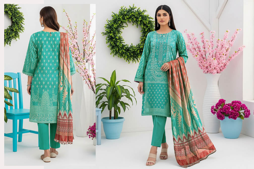Tayyab Noor Embroidered Lawn 3-Piece Suit -Air jet Superior Lawn 001252