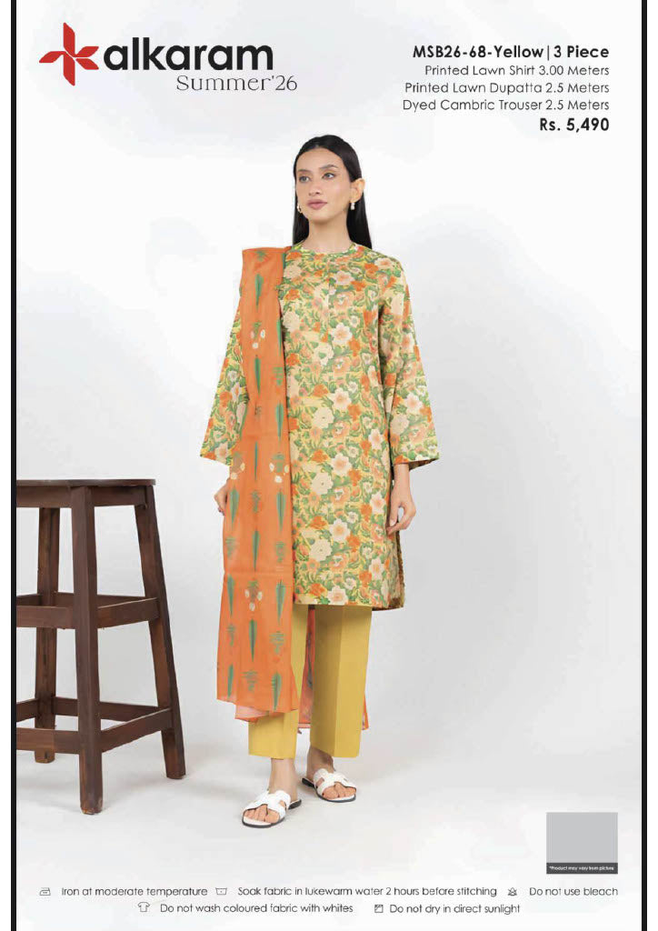 Alkaram Original Lawn 3-Piece Summer Collection 001358