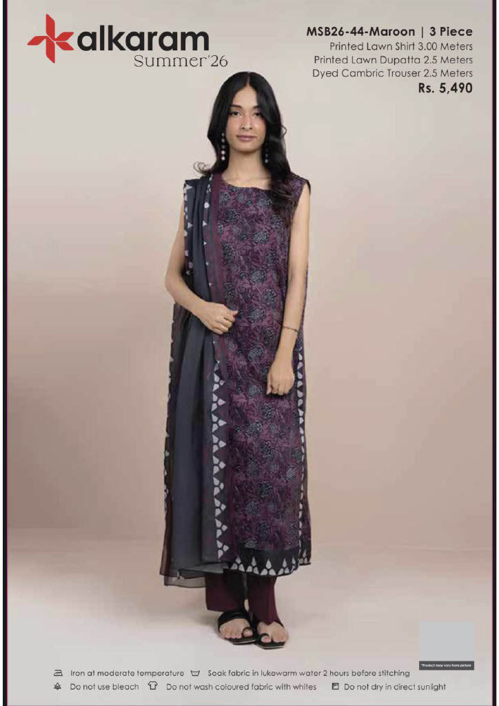 Alkaram Original Lawn 3-Piece Summer Collection 001359