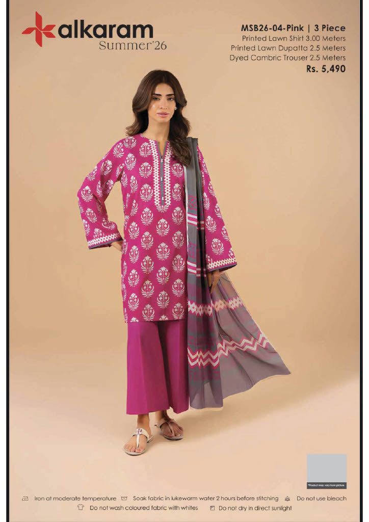 Alkaram Original Lawn 3-Piece Summer Collection 001360