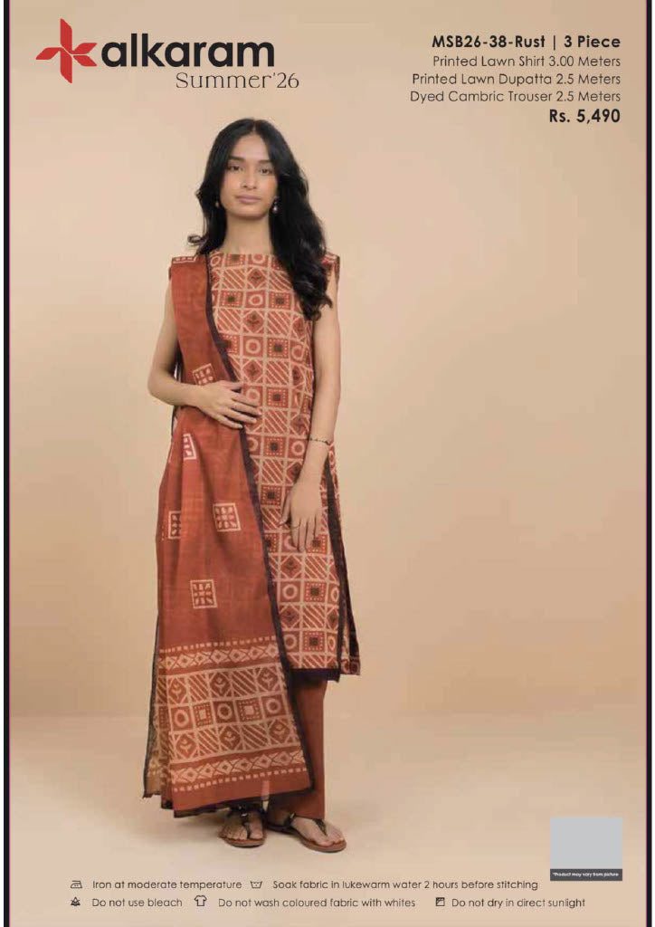 Alkaram Original Lawn 3-Piece Summer Collection 001365