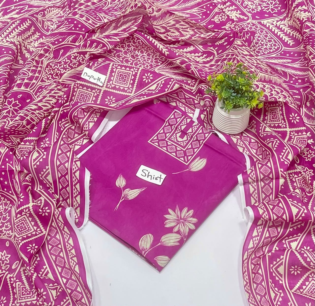 Charcoal Lawn 2pcs Shirt With Voil Dupatta 001542