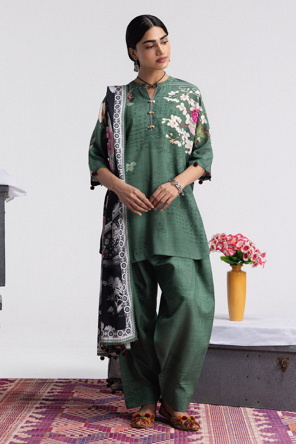 Coco By Zara ShahJahan Digital Printed Khaddar 3Pcs Suit Hana-2B