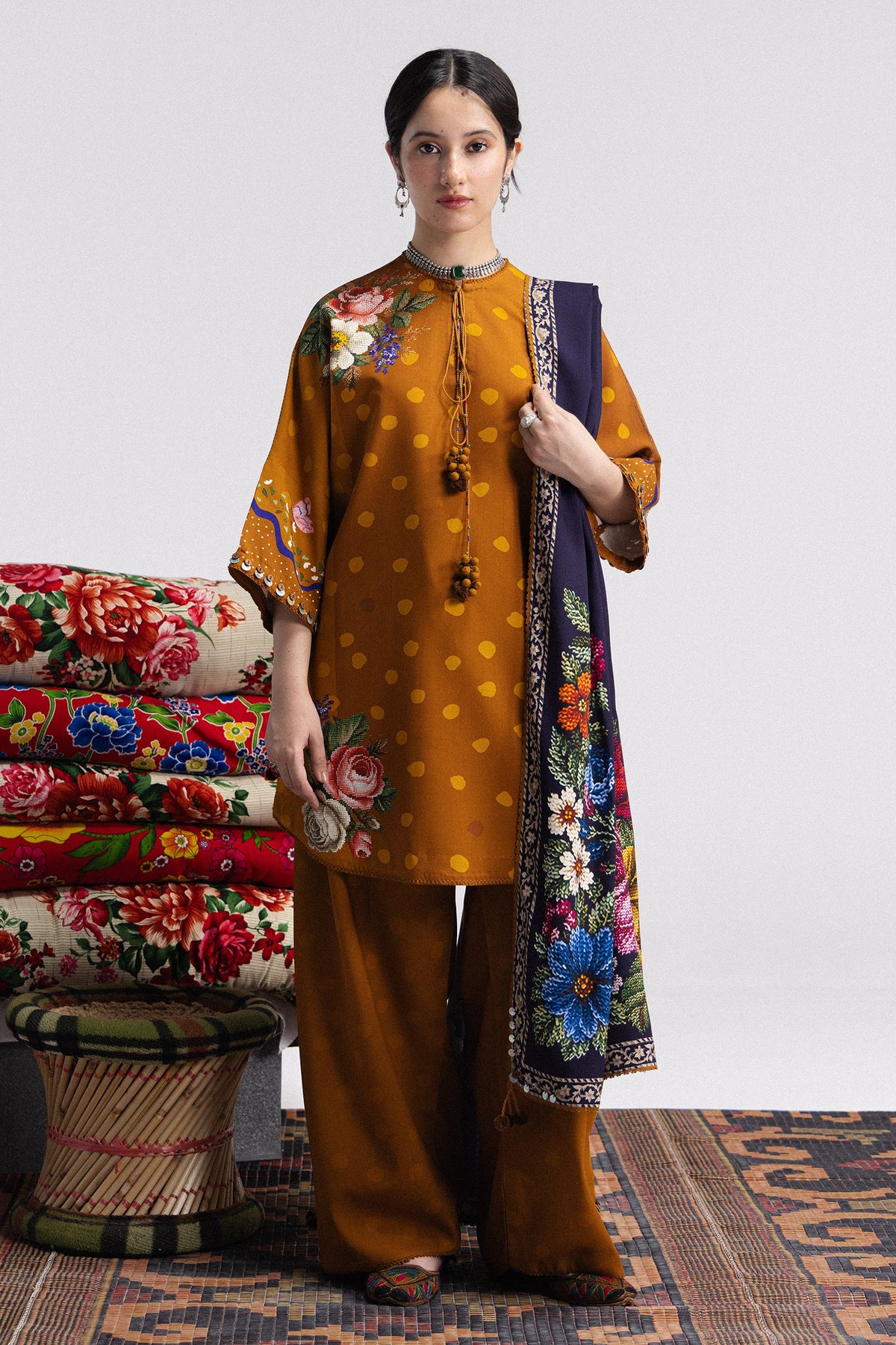 Coco By Zara ShahJahan Digital Printed Khaddar 3Pcs Suit Amelia-5B