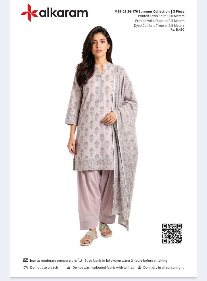 Alkaram Original Lawn 3-Piece Summer Collection 001603
