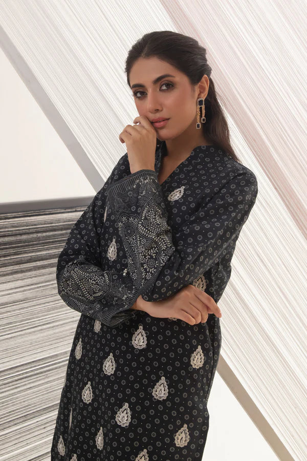 So Kamal Ready-to-Wear Embroidered Khaddar Shirt DPW-3412