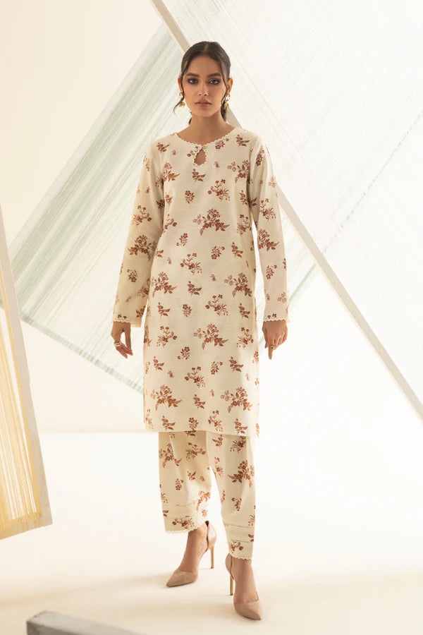 So Kamal Ready-to-Wear Embroidered Khaddar Shirt DPW-3416
