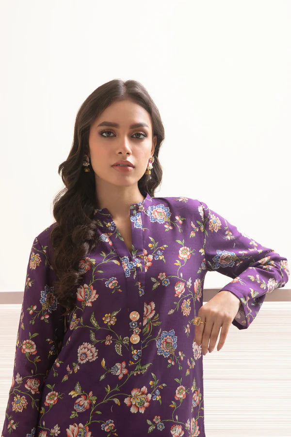 So Kamal Ready-to-Wear Embroidered Khaddar Shirt DPW-3419
