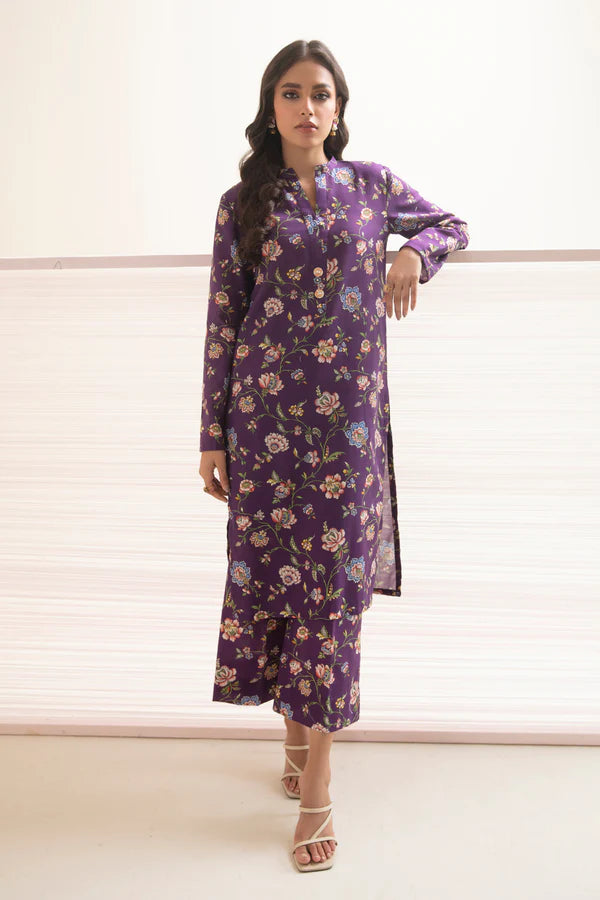 So Kamal Ready-to-Wear Embroidered Khaddar Shirt DPW-3419