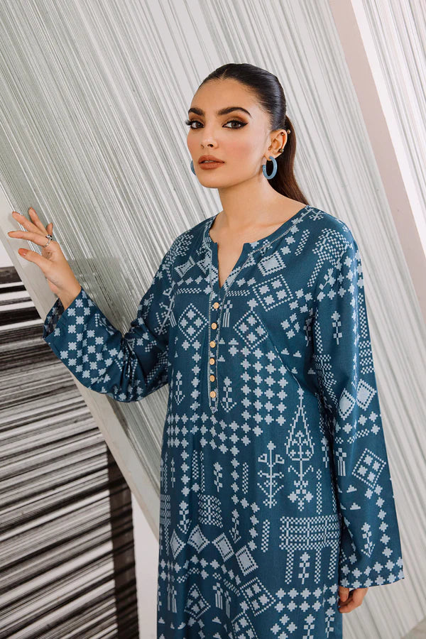 So Kamal Linen Embroidered Stitched Luxury Shirt Ready to Wear DPW-3474