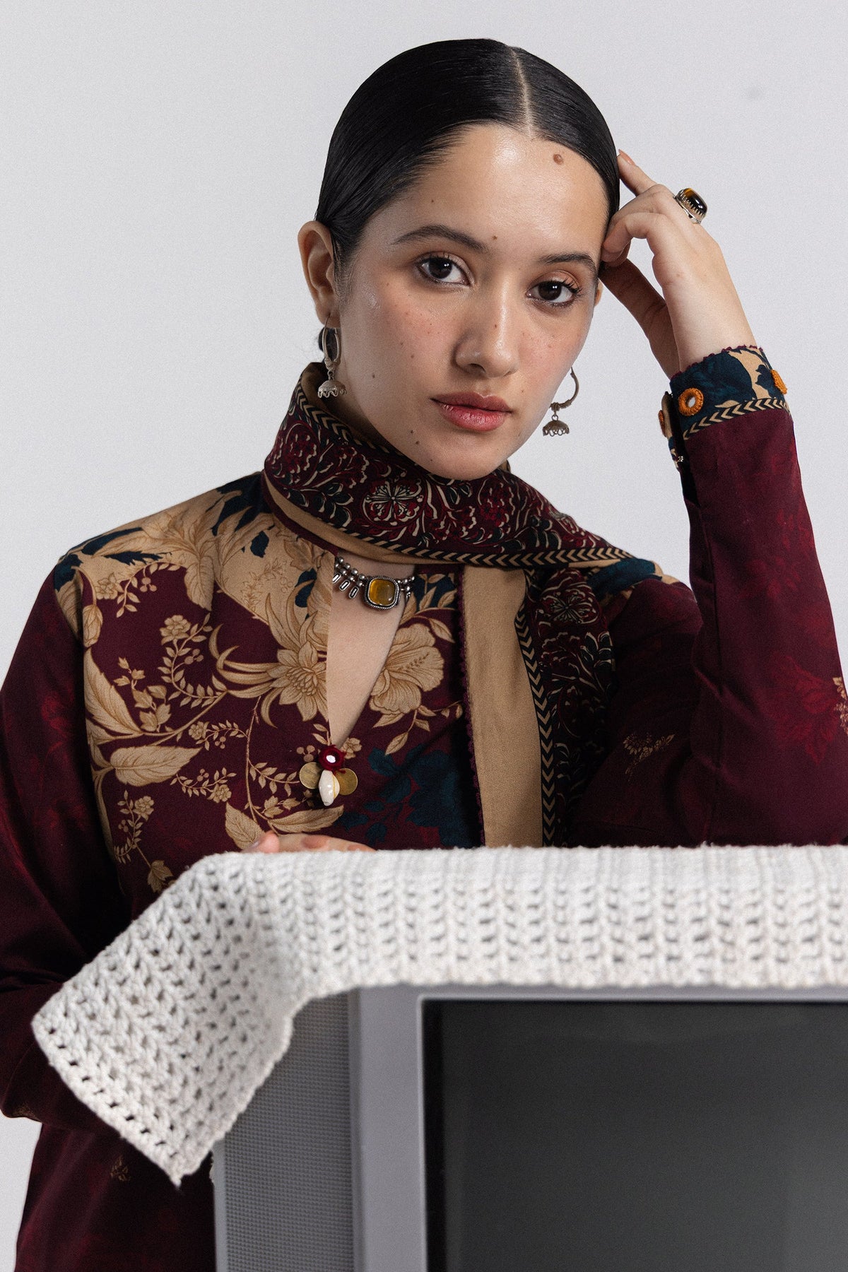 Coco By Zara ShahJahan Digital Printed Khaddar 3Pcs Suit Iris-8A