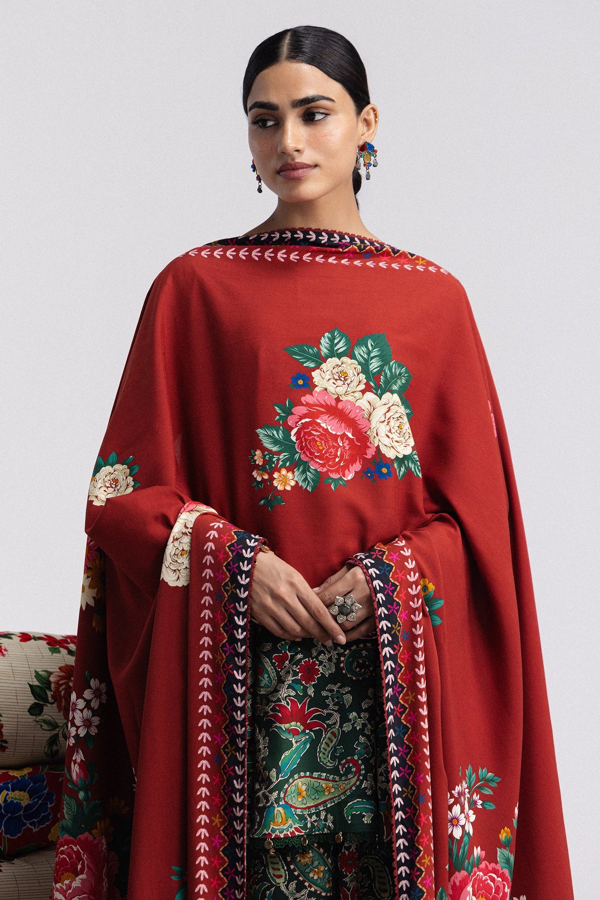 Coco By Zara ShahJahan Digital Printed Khaddar 3Pcs Suit Sofia-6B