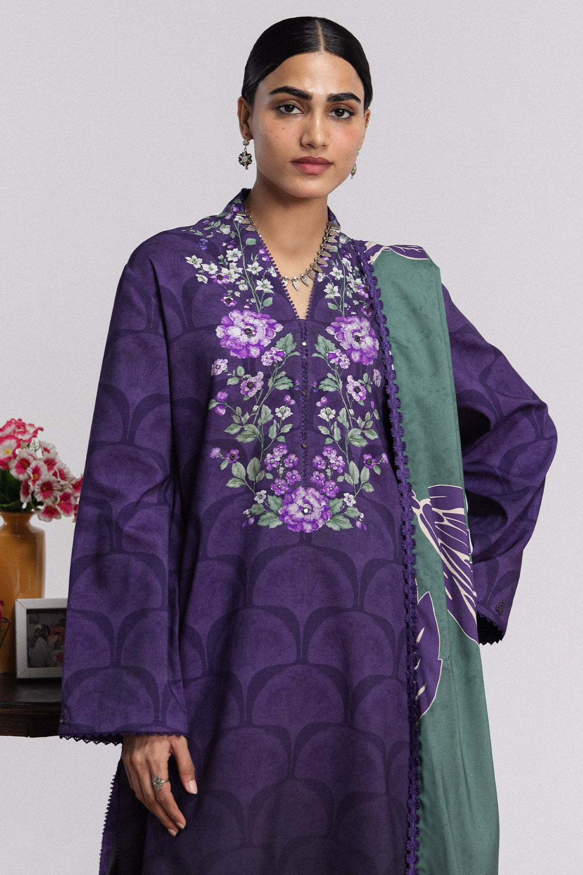 Coco By Zara ShahJahan Digital Printed Khaddar 3Pcs Suit Mira-1A