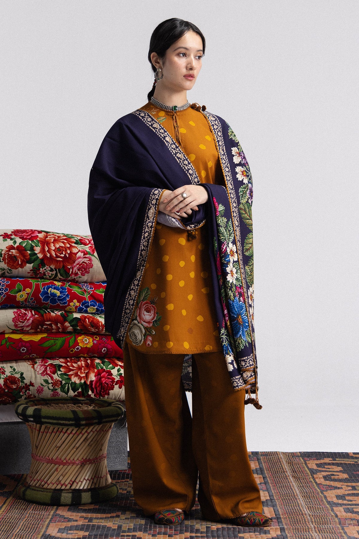Coco By Zara ShahJahan Digital Printed Khaddar 3Pcs Suit Amelia-5B
