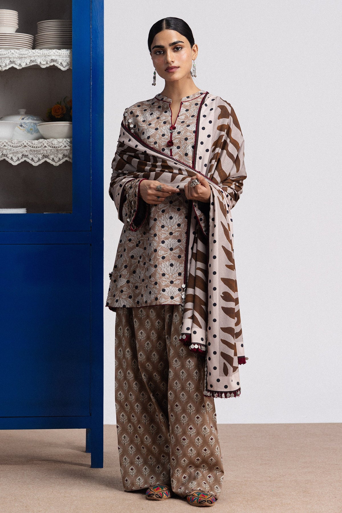 Coco By Zara ShahJahan Digital Printed Khaddar 3Pcs Suit Elowen-7B