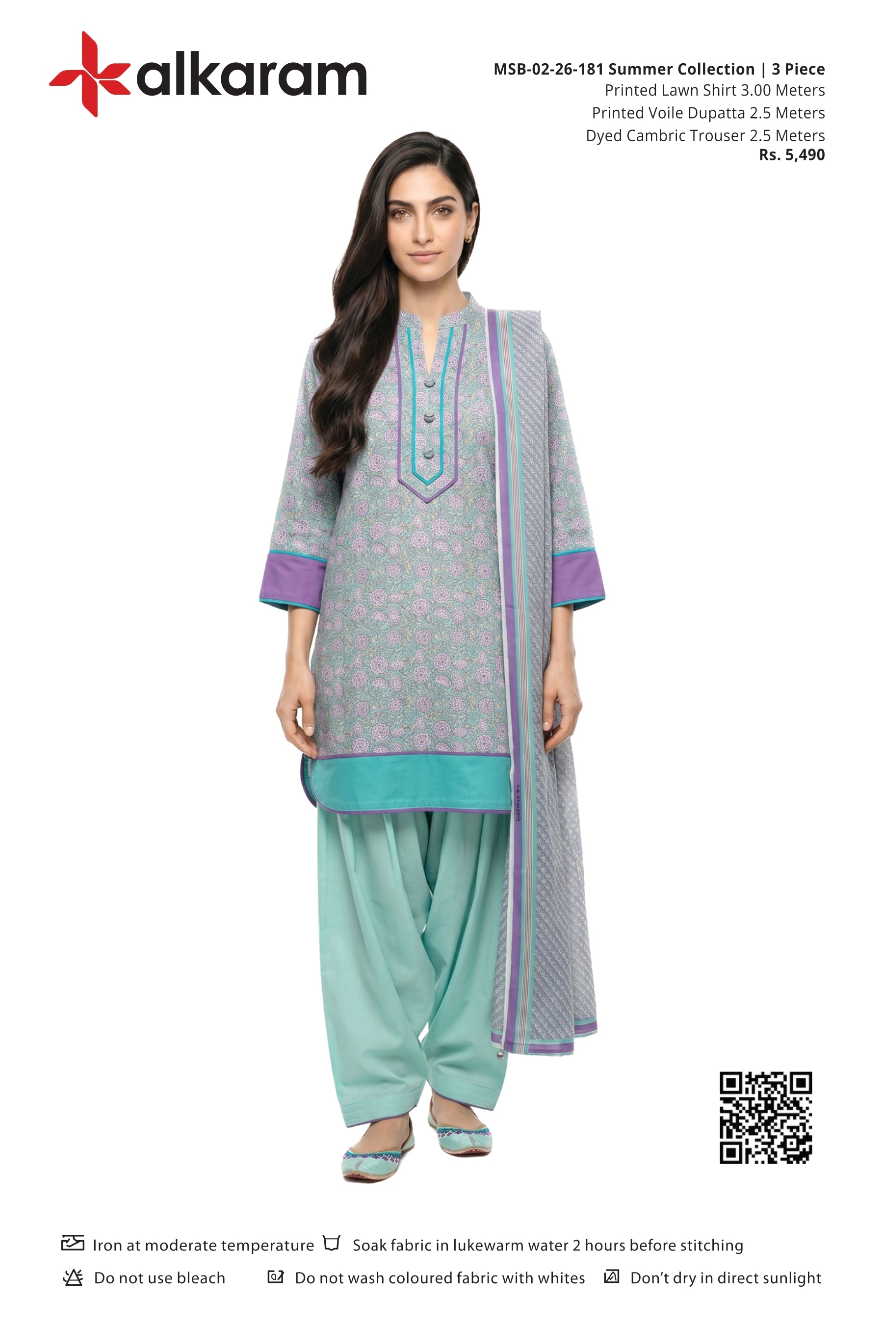 Alkaram Original Lawn 3-Piece Summer Collection 001714