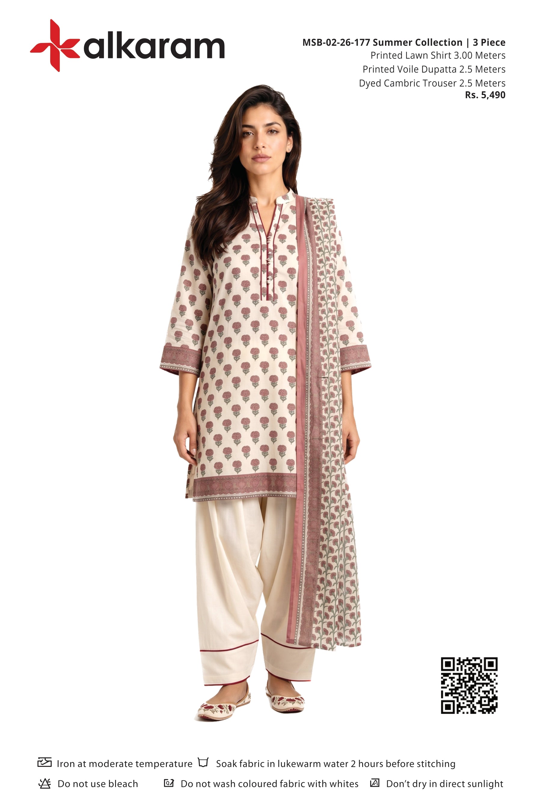 Alkaram Original Lawn 3-Piece Summer Collection 001715