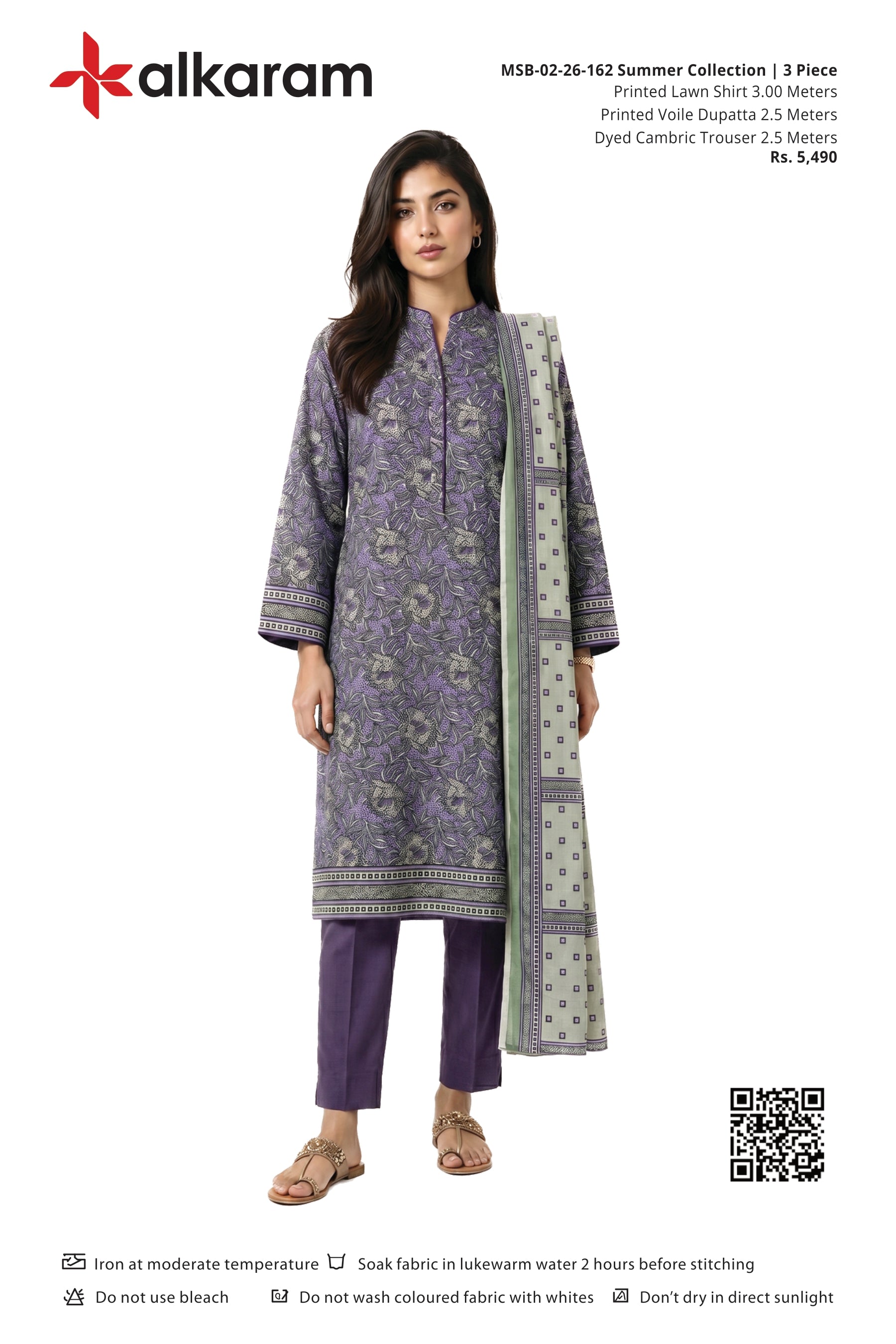 Alkaram Original Lawn 3-Piece Summer Collection 001722