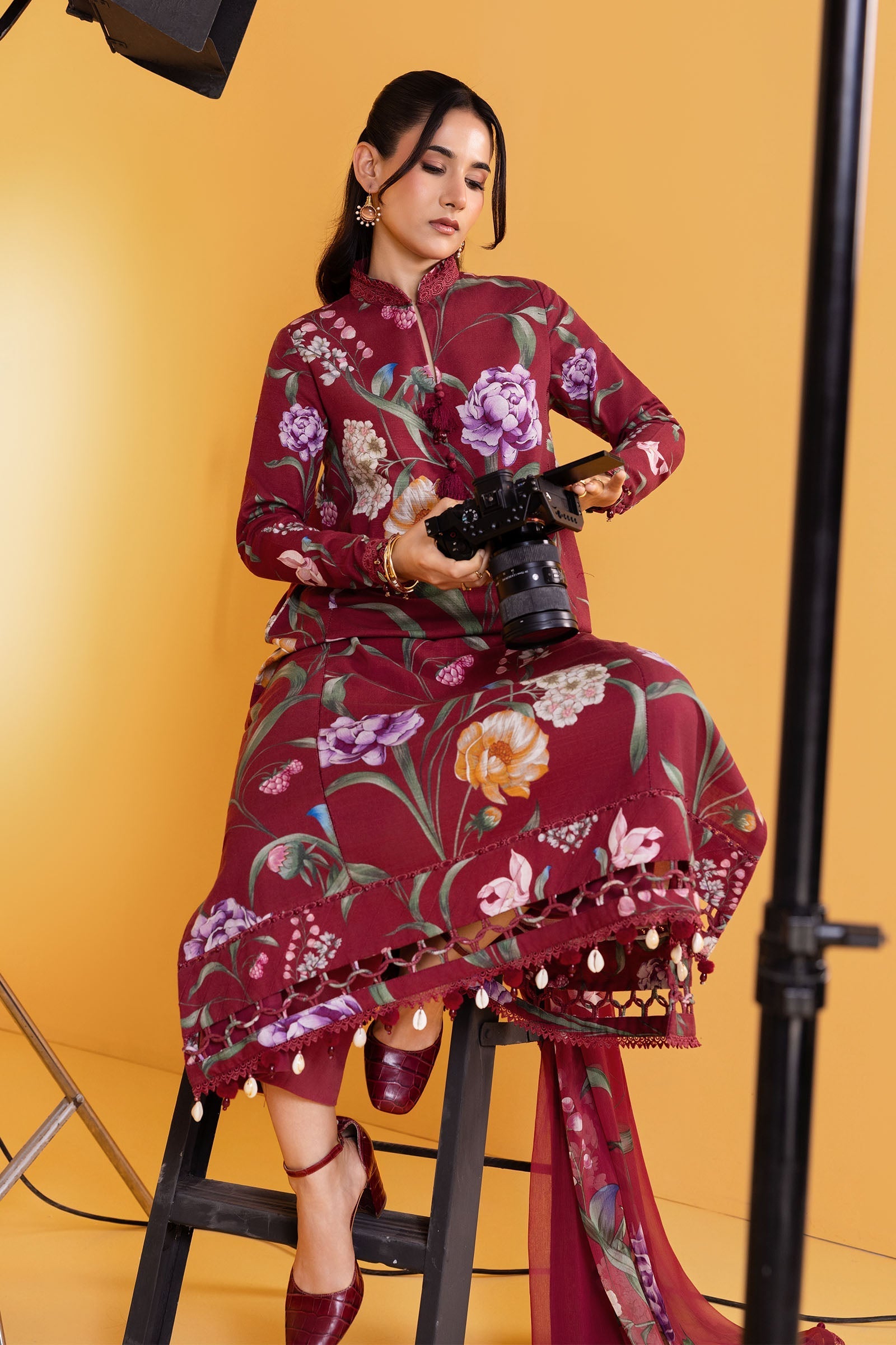 Maria B M.Basics Printed Lawn Unstitched 3pcs Suit 1103-A