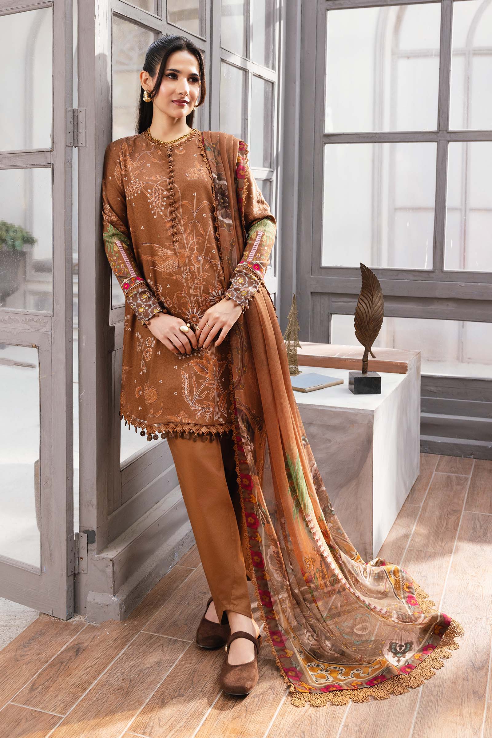 Maria B M.Basics Printed Lawn Unstitched 3pcs Suit 1106-B