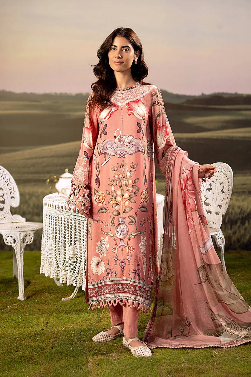 Maria B M.Basics Printed Lawn Unstitched 3pcs Suit 1102-B