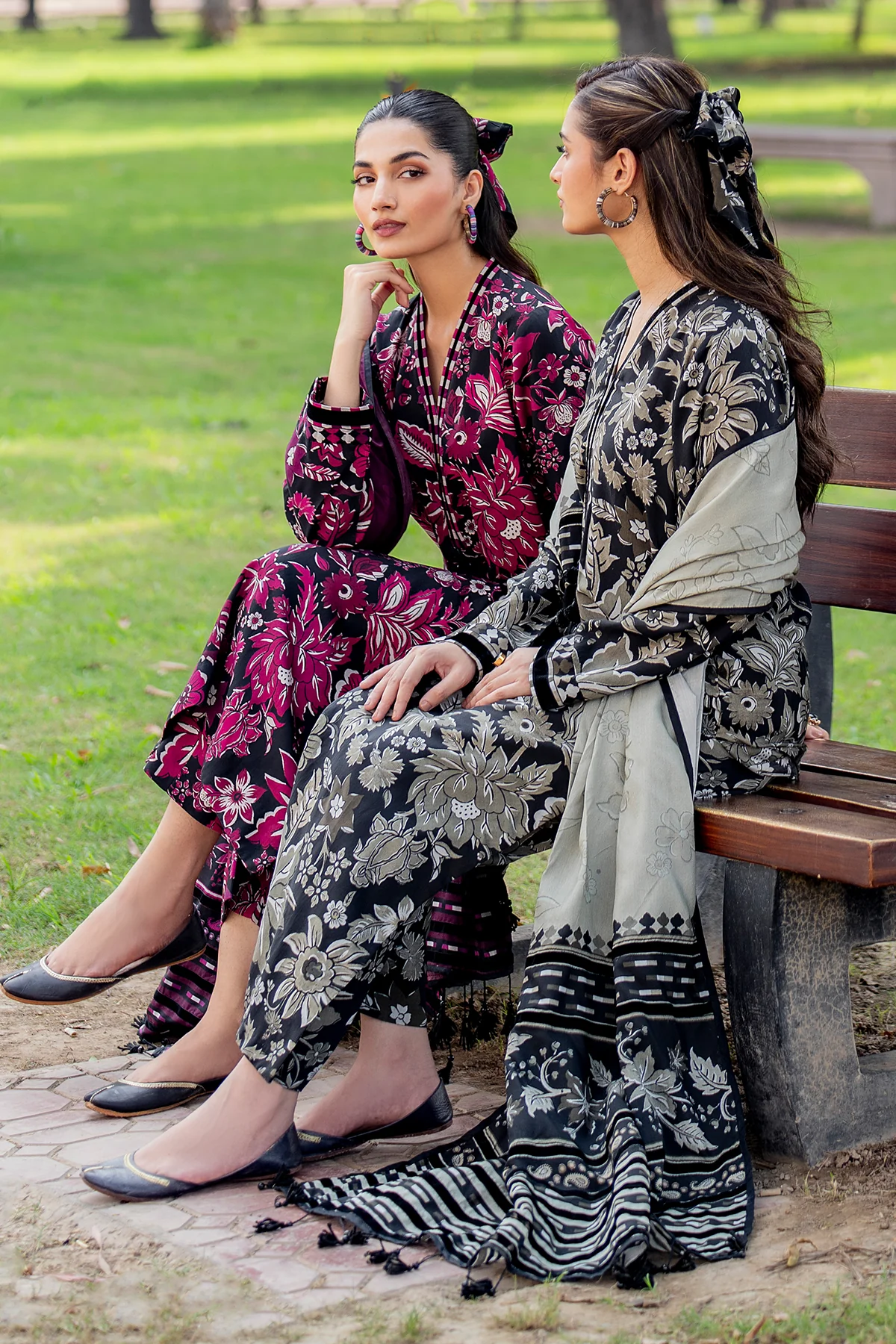 Maria B M Print Khaddar کھ ر Printed 3Pcs baroqueUF-731 black
