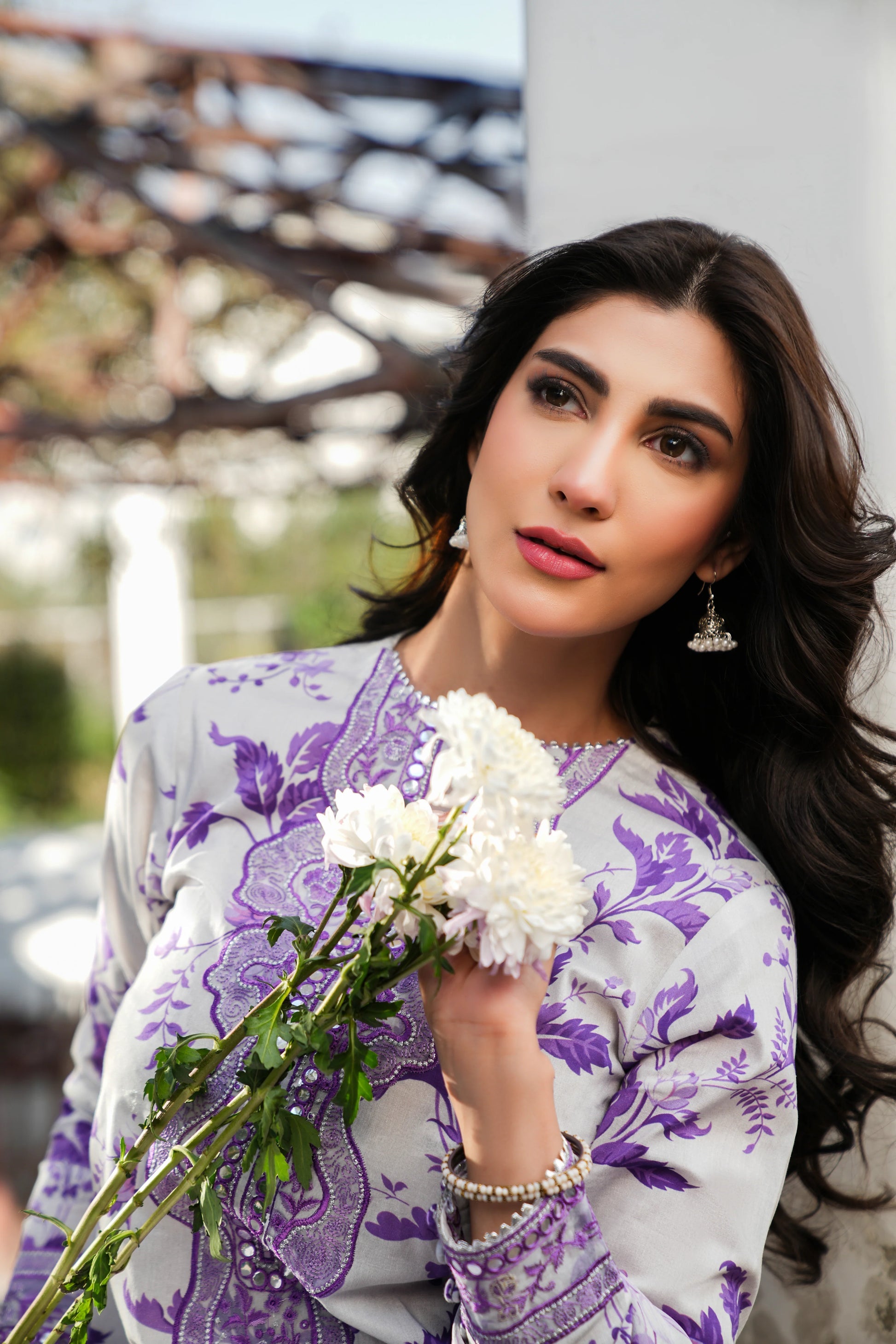 Aneela Hit Lailac Embroidered 3Pcs Suit | Aneela-Lailac