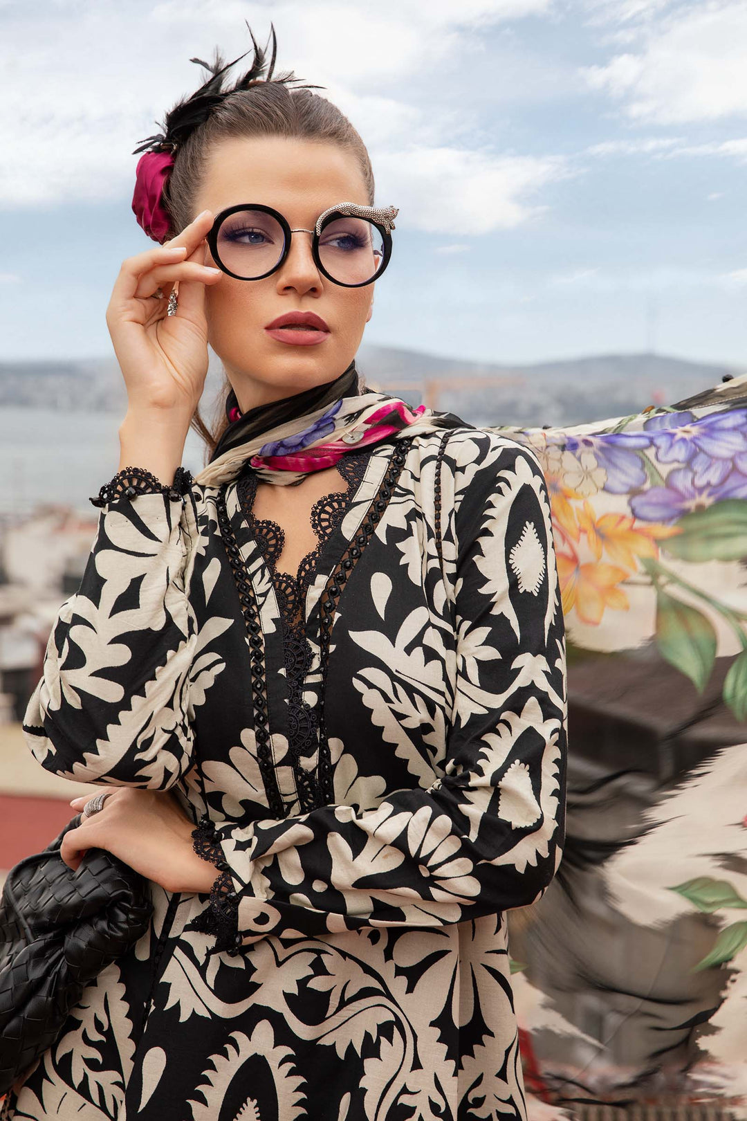 3 Piece Unstitched Embroidered Heavy Lawn Suit | MPT-2307-B